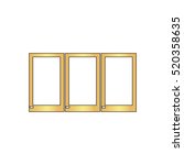 three window. flat gold icon... | Shutterstock . vector #520358635