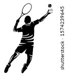 abstract tennis player vector... | Shutterstock .eps vector #1574239645