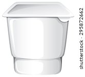 yogurt cup with no label | Shutterstock .eps vector #295872662