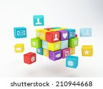 mobile phone app icon. software ... | Shutterstock . vector #210944668