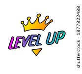 level up icon design for... | Shutterstock .eps vector #1877822488