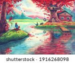 Magic Watercolor Landscape...