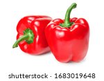 Two Red Sweet Bell Peppers...