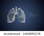 lungs. polygonal wireframe... | Shutterstock .eps vector #1403890178