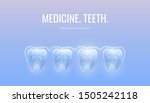 healthy teeth low poly banner... | Shutterstock .eps vector #1505242118
