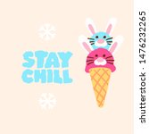cute ice cream cone with kawai... | Shutterstock .eps vector #1476232265