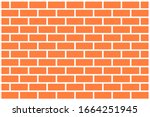 red concrete bricks pattern... | Shutterstock .eps vector #1664251945
