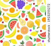 vector fruit seamless pattern.... | Shutterstock .eps vector #1923255272