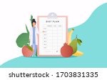 healthy food and diet planning. ... | Shutterstock .eps vector #1703831335
