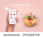 online grocery shopping.... | Shutterstock .eps vector #1912260718