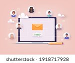 running email campaign  email... | Shutterstock .eps vector #1918717928