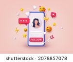 social media platform  online... | Shutterstock .eps vector #2078857078