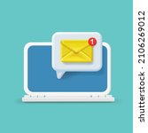 email notification concept. new ... | Shutterstock .eps vector #2106269012