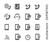 phone icon vector set | Shutterstock .eps vector #269587442