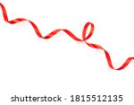 beautiful red satin ribbon with ... | Shutterstock . vector #1815512135