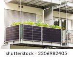 Solar Panels On Balcony Of...