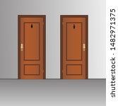 toilet doors for male and... | Shutterstock .eps vector #1482971375
