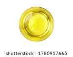 Bowl Of Sunflower Oil Isolated...