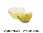 Glass Bowl With Lime Juice And...