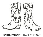 Cowboy Boots. Vector Graphic...