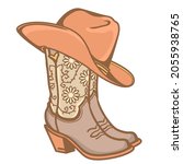 Cowboy Boots And Cowboy Hat....