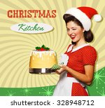 Christmas Kitchen Poster With...