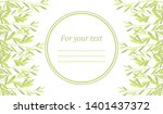 frame of leaves. botanical... | Shutterstock .eps vector #1401437372