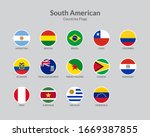 south american countries flag... | Shutterstock .eps vector #1669387855