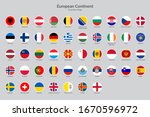 european countries flag icons... | Shutterstock .eps vector #1670596972