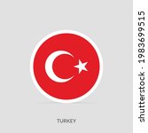 turkey round flag icon with... | Shutterstock .eps vector #1983699515