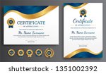 certificate of appreciation... | Shutterstock .eps vector #1351002392