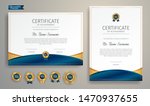 blue and gold certificate of... | Shutterstock .eps vector #1470937655