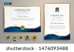 blue and gold certificate of... | Shutterstock .eps vector #1476093488