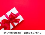 top view white gift box red... | Shutterstock . vector #1859567542