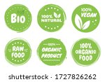 best vector set bio  vegan ... | Shutterstock .eps vector #1727826262