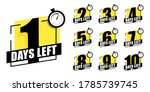 countdown of days 1 2 3 4 5 6 7 ... | Shutterstock .eps vector #1785739745