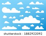 set of blue sky  clouds cloud... | Shutterstock .eps vector #1882922092
