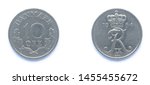 danish 10 ore 1964 year copper... | Shutterstock . vector #1455455672