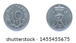 danish 10 ore 1966 year copper... | Shutterstock . vector #1455455675