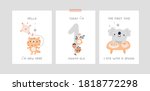 baby milestone cards with cute... | Shutterstock .eps vector #1818772298