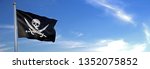 Flag Of Pirate Rise Waving To...