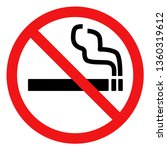 no smoking prohibition sign red ... | Shutterstock .eps vector #1360319612