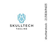 skull tech logo icon design... | Shutterstock .eps vector #2158369605