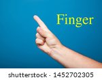 hand and fingers making signs... | Shutterstock . vector #1452702305