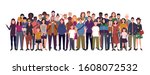 multinational group of people... | Shutterstock .eps vector #1608072532