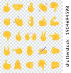 hand gesture emojis icons... | Shutterstock .eps vector #1904694598