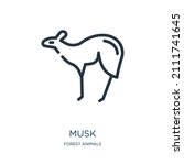 Musk Thin Line Icon. Nature ...