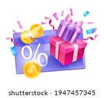 loyalty program  customer gift... | Shutterstock .eps vector #1947457345