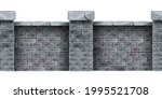 brick vector fence  stone house ... | Shutterstock .eps vector #1995521708