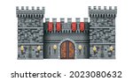 stone castle wall vector... | Shutterstock .eps vector #2023080632